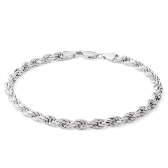 NWT Banter Rope Chain Bracelet 9inch Solid Sterling Silver - Picture 3 of 4